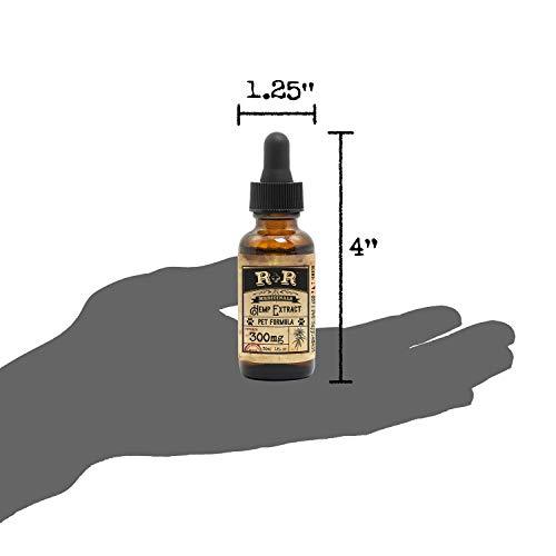 R+R Medicinals Hemp Oil for Dogs :: Hemp Oil for Pets :: Hemp Oil for Cats :: Hemp Oil for Stress Relief, Anxiety, Pain, Calming Relief (300mg, 10mg Serving x 30 Servings)