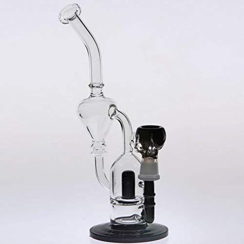 GahucYsan Glass Black Beer Bong 25 cm Tall 14.4 mm Bowl Handmade