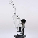 GahucYsan Glass Black Beer Bong 25 cm Tall 14.4 mm Bowl Handmade