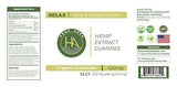 Hemp Gummies - 35ct - 12mg Per Gummy Bear Full Spectrum Organic Hemp Infused - Relaxing, Pain, Stress & Anxiety Relief - Omega 3, 6 & 9. By Dr. Fishman Labs.