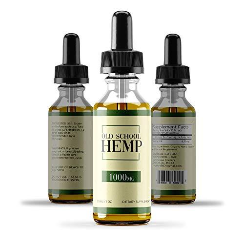 Hemp Oil Extract for Pain, Anxiety & Stress Relief - 1000mg - Double Advantage - Grown & Made in USA - Anti-Inflammatory and Joint Support - 100% Natural Hemp Drops - Sans CBD
