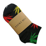 5 Pairs Unisex Marijuana Weed Leaf Boat Warm Cotton Socks