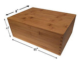 Blake & Lake Wood Stash Box with Rolling Tray - Wood Stash Box w/Storage - Rolling Tray Stash Box - Premium Quality Dovetail Design Discrete Wooden Stash Boxes (Natural)