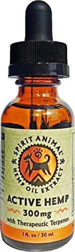 Spirit Animal Active Hemp Oil 300 mg for pets. Organic & Non-GMO Made in USA! Hemp Oil with Powerful Therapeutic Terpenes for dogs, cats & small animals. Supports mental, physical and emotional health