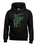 Just Hit It Weed Pattern Funny Marijuana Weed Smoking 420 Parody Hoodie