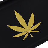 Full Size Rolling Tray Bundle – 12” x 8" Tray + 110mm Rolling Machine + King Size Raw Rolling Papers – Lionhead (Black)