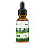 Hemp Oil for Pain Relief - Stress Support, Anti Anxiety, Sleep Supplements - Herbal Drops - Rich in MCT Fatty Acids - Natural Anti Inflammatory - 1 Fl Oz (30 ml)