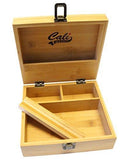 Cali Factory Large Size Bamboo Box Storage Organizer - Classic and Neat Design Stash Box, for Smoking Accessory Item# LGSB062118-1