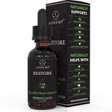 ADHEMP Restore 1750mg Full Spectrum Hemp Oil for Pain Relief, Stress Support, Anti Anxiety, Sleep Supplements - Herbal Drops Rich in Fatty Acids - Natural Anti Inflammatory - 1 Oz / 30 ml