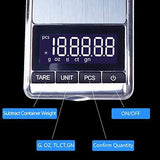 Pocket Food Scales Portable Jewelry Scale 500g/0.01g - Digital Jewelers Scale Black Electronic LCD - Kitchen Scale Stainless Steel body Mini Coffee Scale, Battery Included (500gx0.01g)