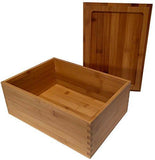 Blake & Lake Wood Stash Box with Rolling Tray - Wood Stash Box w/Storage - Rolling Tray Stash Box - Premium Quality Dovetail Design Discrete Wooden Stash Boxes (Natural)
