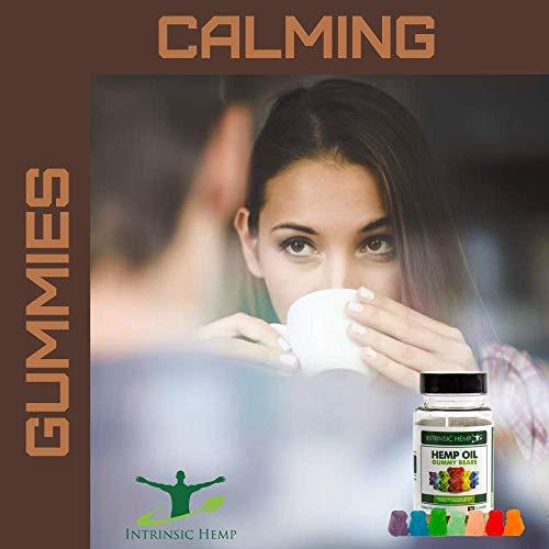 Hemp Gummy Bears, 30 Count, 20mg Per Gummy (600mg), Natural Calm, Sleep Aid, Stress Relief, Back Pain, Anxiety Relief, Inflammation, Nausea, Pure Naturally Occurring Hemp Oil Organic by Intrinsic Hemp