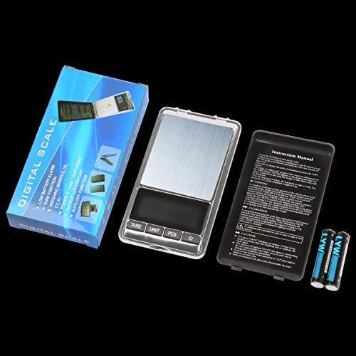 Pocket Food Scales Portable Jewelry Scale 500g/0.01g - Digital Jewelers Scale Black Electronic LCD - Kitchen Scale Stainless Steel body Mini Coffee Scale, Battery Included (500gx0.01g)