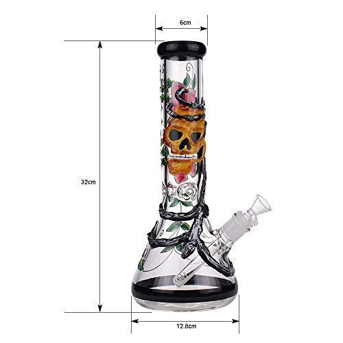 MRY Handmade Glass Glassware Home Decor Craft Tube Vase 12.6"