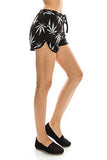 Women's Marijuana Weed Leaf Print Jacket Long Sleeve Hooded Sweatshirt (Black Short, S)