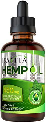 Best Hemp Oil for Anxiety - Calming and Soothing 450mg Full Spectrum Natural Pain Relief Better Sleep Improved Mood Reduce Stress Anti Inflammatory