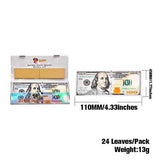 Satelliter Fake Money, Rolling Papers with Filter Tips, Wallets of Cigarette Rolling Papers 110 * 45MM(2 Wallet)