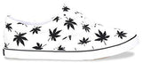 Hipster Mens Marijuana Weed Leaf Skate Shoe,White,9 D(M) US