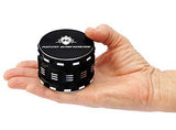 [Upgraded Version] Best Herb Grinder By Kozo Grinders. Large 4 Piece, 2.5" Black Aluminium