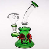 Sunlin Handmade Green Turtle Shape Glass Vase 17cm