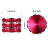 Fancystyle Grinder Polygon 4 Pieces Herb Grinder Spice Grinder Spice Mill with a Pollen Scraper (Red)