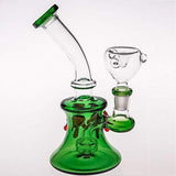 Sunlin Handmade Green Turtle Shape Glass Vase 17cm