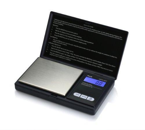 American Weigh Scales AWS-600-BLK Digital Personal Nutrition Scale, Pocket Size, Black