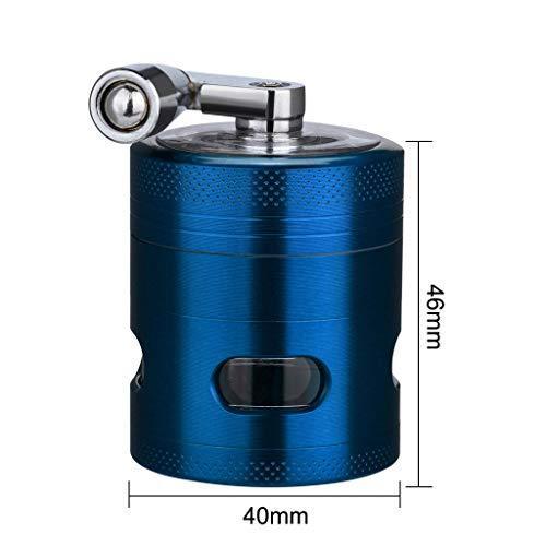 Vovomay Tobacco Grinder-4-layer 40mm Metal Herb & Spice Mills Grinder Spice Graters Cursher (Blue)