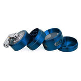 Vovomay Tobacco Grinder-4-layer 40mm Metal Herb & Spice Mills Grinder Spice Graters Cursher (Blue)