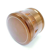 Topoo 4 Piece 2.4 Inch Tobacco Spice Herb Grinder with Pollen Catcher and Scraper - Zinc Aluminum Metals with Magnetic Lid (Anodized Brown Color)