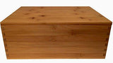 Blake & Lake Wood Stash Box with Rolling Tray - Wood Stash Box w/Storage - Rolling Tray Stash Box - Premium Quality Dovetail Design Discrete Wooden Stash Boxes (Natural)