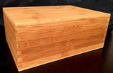Blake & Lake Wood Stash Box with Rolling Tray - Wood Stash Box w/Storage - Rolling Tray Stash Box - Premium Quality Dovetail Design Discrete Wooden Stash Boxes (Natural)