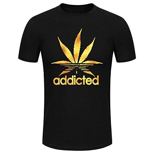 SPGBTees Men's Addicted T-Shirt Black Color XL-Size