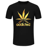 SPGBTees Men's Addicted T-Shirt Black Color XL-Size