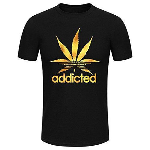 SPGBTees Men's Addicted T-Shirt Black Color XL-Size
