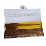 SUHAPPY 10Pcs/Box Gold Cigarette Rolling Paper Classic Smoking Paper Tobacco Cigarette Accessories