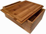 Blake & Lake Wood Stash Box with Rolling Tray - Wood Stash Box w/Storage - Rolling Tray Stash Box - Premium Quality Dovetail Design Discrete Wooden Stash Boxes (Natural)