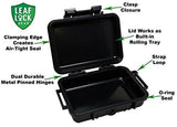 RAW Black Rolling Papers 1 1/4 (6 Packs), Pre Rolled Tips (3 Packs), Roller, Hemp Wick, Magnifier Card with RPD Grinder, Leaf Lock Gear Airtight Carrying Case and Smell Proof Pouch - Bundle - 15 Items