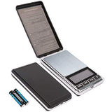 Pocket Food Scales Portable Jewelry Scale 500g/0.01g - Digital Jewelers Scale Black Electronic LCD - Kitchen Scale Stainless Steel body Mini Coffee Scale, Battery Included (500gx0.01g)