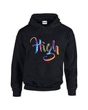 CAMALEN High Marijuana Weed Smoking Bong Unisex Pullover Hoodie Hooded Sweatshirt(Black,Large)