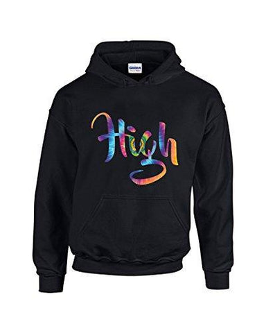 CAMALEN High Marijuana Weed Smoking Bong Unisex Pullover Hoodie Hooded Sweatshirt(Black,Large)