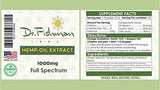 Full Spectrum Hemp Oil - by Dr. Fishman Labs - 1000mg 99.9% Pure Hemp Extract - Pain - Stress - Anxiety Relief 30ml -(1oz) Natural Flavor