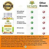 HEMPS Premium Hemp Gummies – 10 MG per Gummy – for Anxiety & Stress Relief, Reduced Pain & Inflammation – Sleep Better! - Omega 3,6,9 & Vitamin A, E - 100% USA Made Hemp Extract