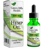 Hemp Oil 500MG Full Spectrum Premium Hemp Oil for Pain Anxiety, Stress and Inflammation. Aides Mood Sleep Skin & Hair. Organic Vegan Non-GMO Orange Flavor 1 Fl Oz Low Intro Price