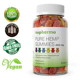 Pure Hemp Gummies - 15mg per Gummy - Organic Full Spectrum Hemp Extract- Hemp Oil Gummy Bears Promote Relief from Stress, Anxiety, Pain, Nausea- Sleep Better by Nupharma (450 mg (30 Count))