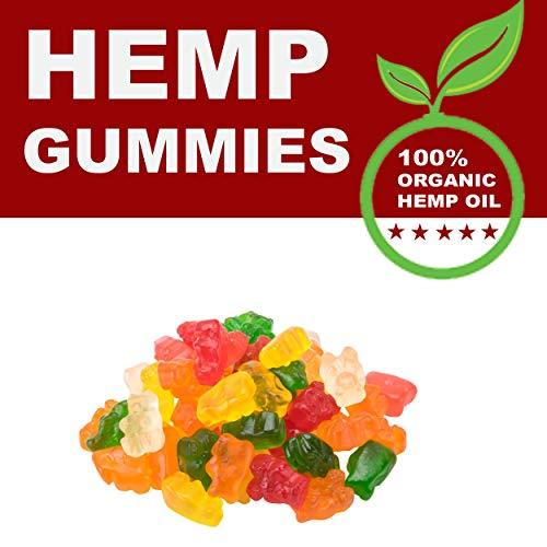 Natural Hemp Gummies - Gummy Bears 500Mg - 50ct - Premium Hemp Extract - Relieve Stress, Pain and Anxiety - Sleep and Mood Balance - Omega 3,6,9 - Made in USA