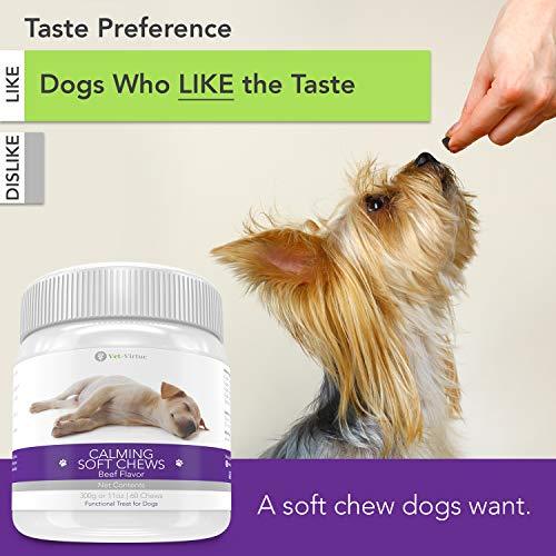 Calming Treats for Dogs- Soft Chew Formula with Organic Hemp Oil for Dogs, Easy Consumption and Great Tasting with Organic Chamomile and Valerian Extract
