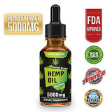 Canolane Organic Hemp Oil Drops 5000mg, Pure Full-Spectrum Support for Anxiety and Pain Relief, Natural Anti-Inflammatory, Omega Fatty Acids, Cold-Pressed Extract