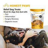 Honest Paws ALL NEW Relief Formula | Premium Hemp Dog Treats - Hip, Joint, and Pain Relief Supplement for Dogs - Made with 100% All Natural Pure Hemp Oil with Organic Turmeric - Peanut Butter Flavor