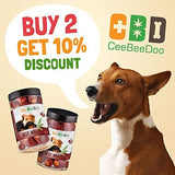 CeeBeeDoo Dog Treats with Hemp Oil for Pain Relief & Anxiety – Healthy & Tasty Hemp Treats for Dogs – Natural Pet Hemp Chews Dog Calming Treats for Small & Large Dogs, (Beef Flavored)